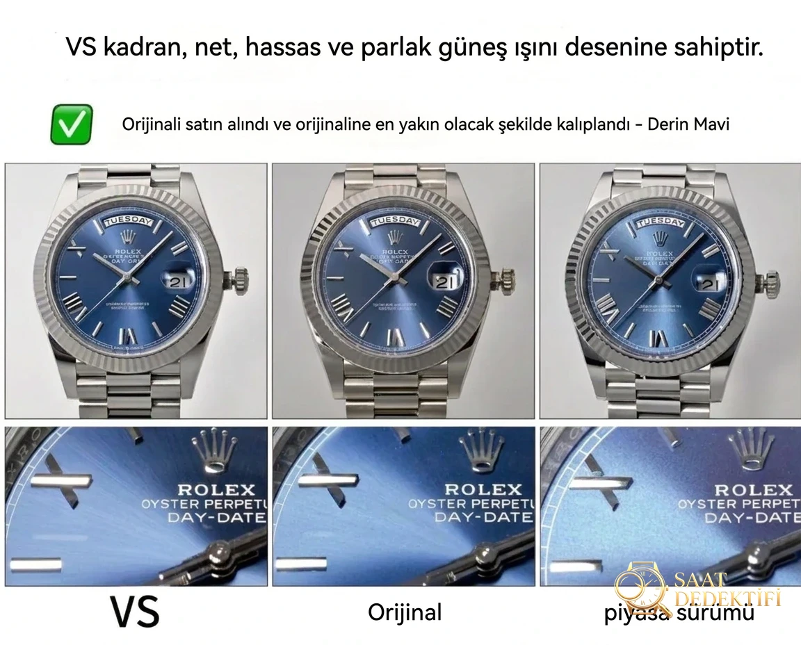 En İyi VS Factory Rolex Day-Date İncelemesi: Kusursuz 1:1 Super Clone Şaheseri - Kasa Çeliği ve Polisaj Kalitesi