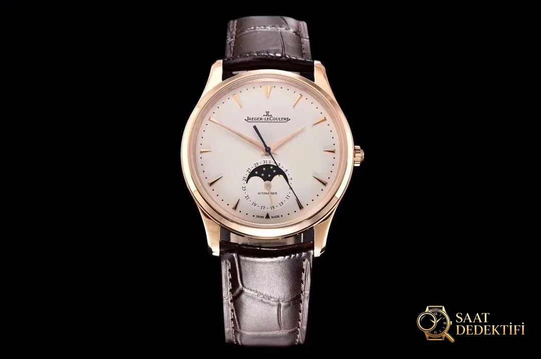 En üst versiyon GF Factory Jaeger-LeCoultre Master Ultra Thin Moon serisi klasik replika saat Q1368420 orijinal karşılaştırmalı inceleme - Kadran Detayı ve Bezel İşçiliği
