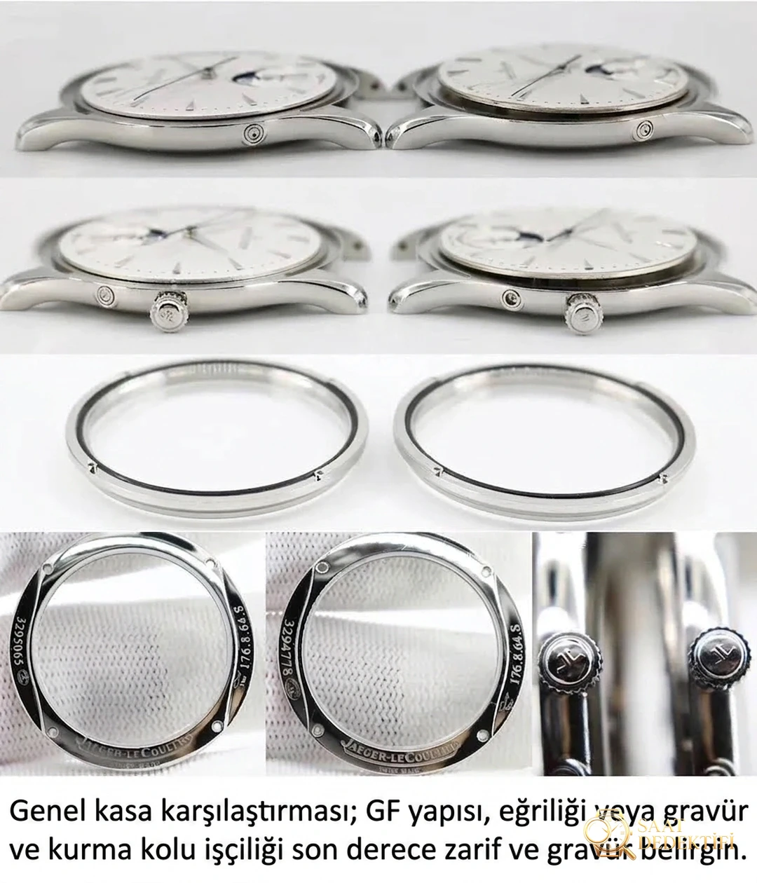 En üst versiyon GF Factory Jaeger-LeCoultre Master Ultra Thin Moon serisi klasik replika saat Q1368420 orijinal karşılaştırmalı inceleme - Kasa Çeliği ve Polisaj Kalitesi