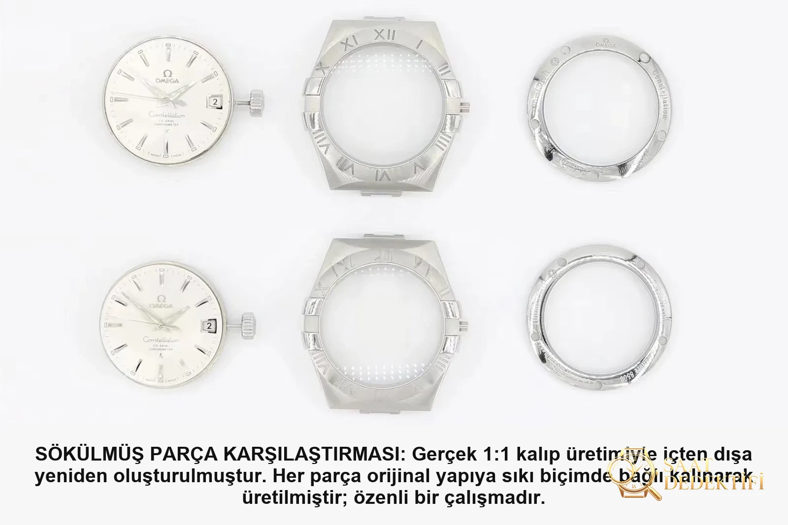 En üst versiyon VS Factory Omega Constellation - orijinal ve diğer replika versiyonlarla karşılaştırmalı inceleme - Mekanizma Çark Dizilimi ve Taş Yatakları