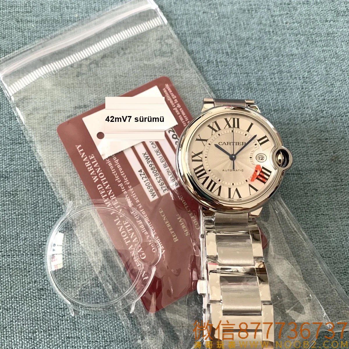 En yeni V6 Cartier V7 versiyonu Ballon Bleu 42 mm detaylı gerçek çekim incelemesi ve gerçek-replika karşılaştırması — 1. fotoğraf