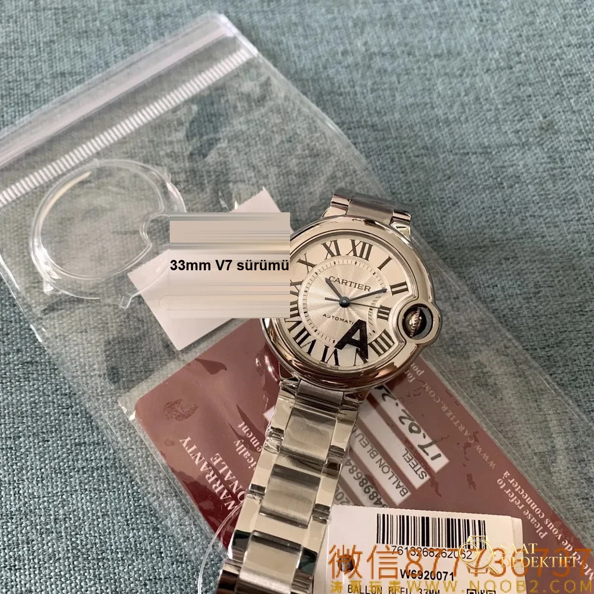 En yeni V6 Cartier V7 versiyonu Ballon Bleu 42 mm detaylı gerçek çekim incelemesi ve gerçek-replika karşılaştırması - Kadran Detayı ve Bezel İşçiliği