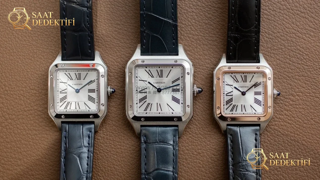 En yeni XF Factory Cartier Santos V2 yükseltilmiş sürüm replika kuvars saat en hafif ve en ince olan mı? Kalitesi nasıl? - Yan Profil ve Kordon Bağlantısı