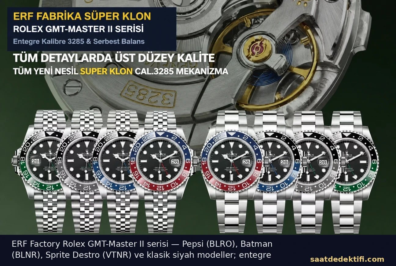ERF Factory Rolex GMT-Master II super clone koleksiyon görünümü