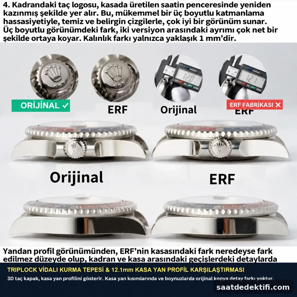 Triplock tepe kabartması ve kasa yan profil kalınlığı karşılaştırması