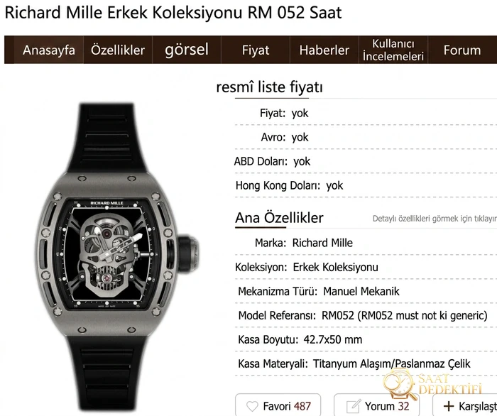 EUR Factory Richard Mille RM027/RM052 lüks tourbillon saatlerine yakından bakış - Kasa Profili ve Kurma Kolu İncelemesi