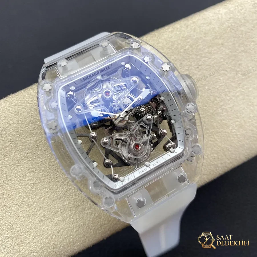 EUR Factory Richard Mille RM056 Kar Kristali Kol Saati İncelemesi - Kadran Detayı ve Bezel İşçiliği