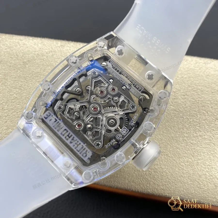 EUR Factory Richard Mille RM056 Kar Kristali Kol Saati İncelemesi - Bilezik, Toka ve Klips Mekanizması