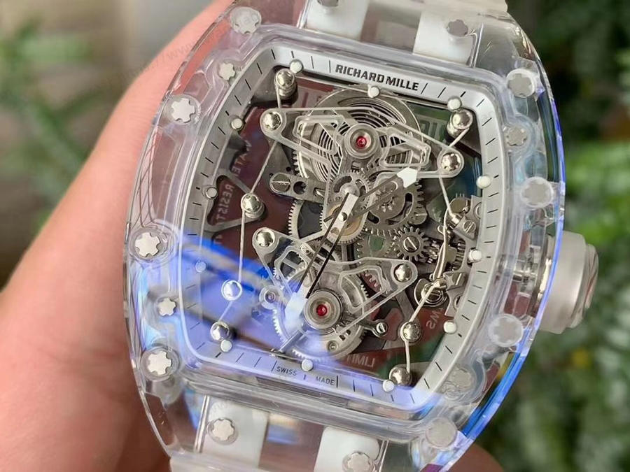 EUR Factory Richard Mille tam şeffaf tourbillon RM056 saat incelemesi — 2. fotoğraf