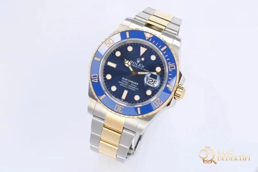 EW Factory Rolex Çelik-Altın Mavi Submariner İncelemesi - Kadran Detayı ve Bezel İşçiliği