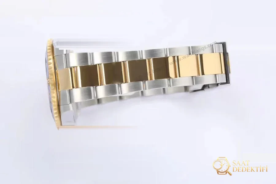 EW Factory Rolex Çelik-Altın Mavi Submariner İncelemesi - Klips Kilidi ve Lazer Damgalar