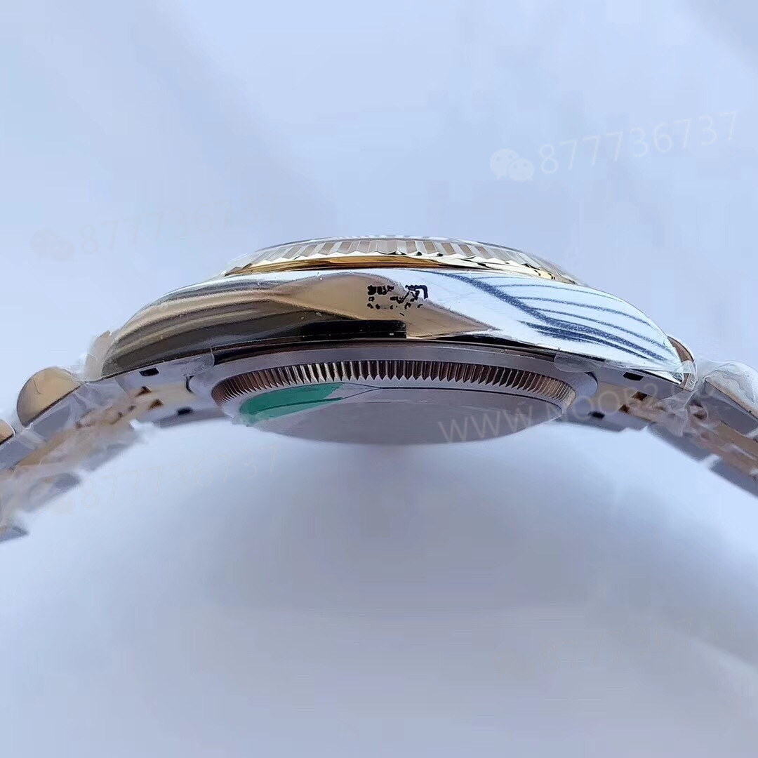 EW Factory Rolex Datejust 128238 altın-çelik yeşil kadran işçiliği nasıl? — 5. fotoğraf
