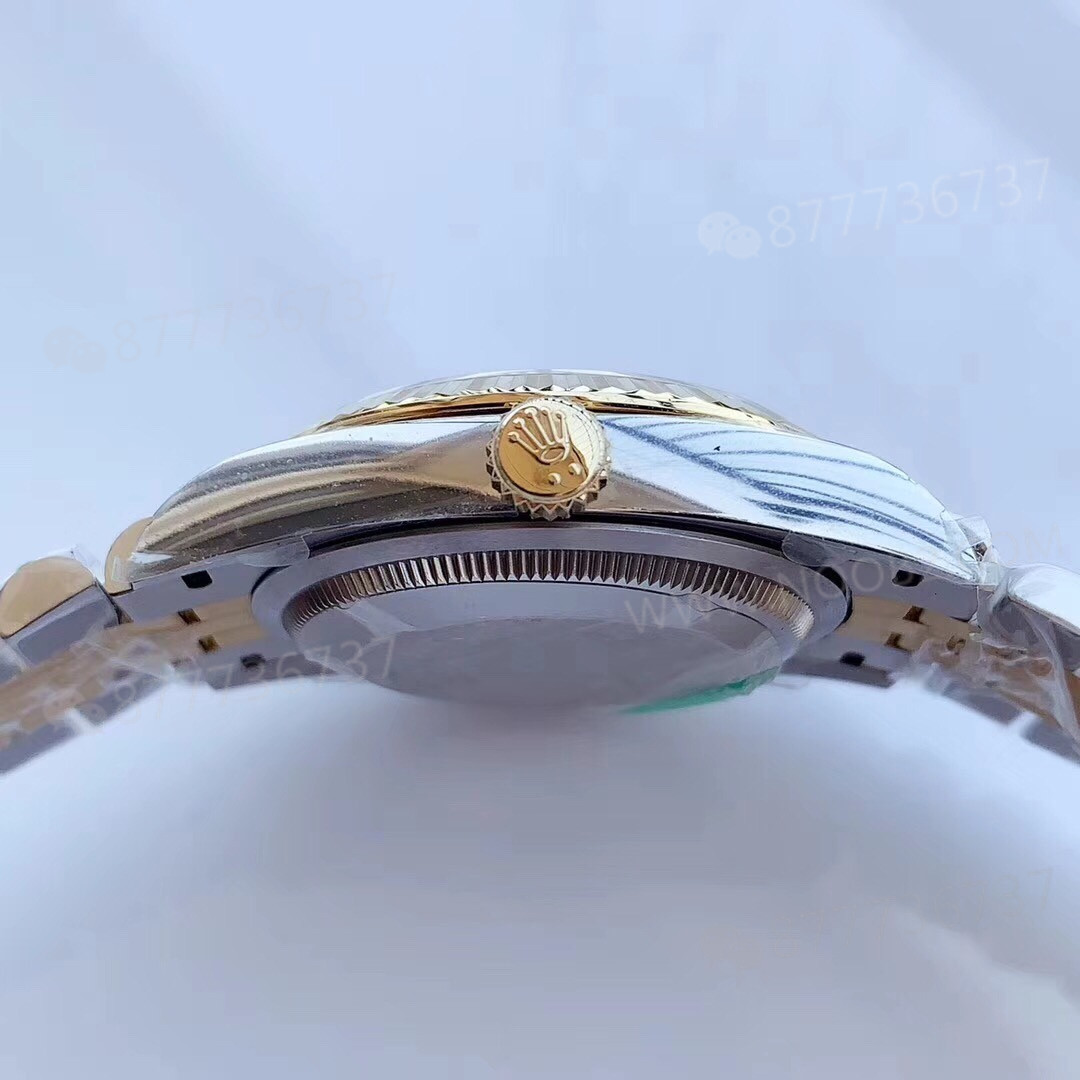 EW Factory Rolex Datejust 128238 altın-çelik yeşil kadran işçiliği nasıl? — 6. fotoğraf