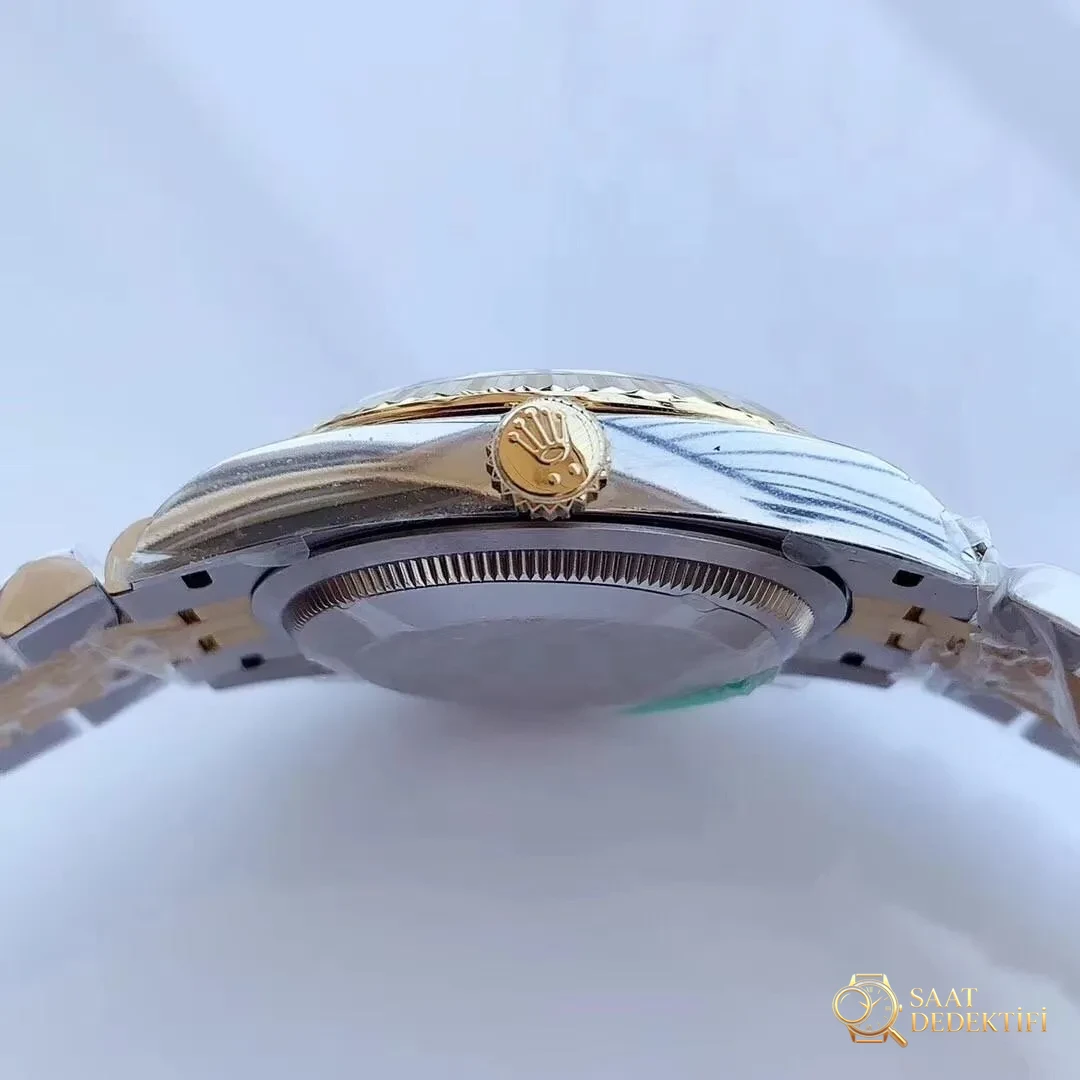 EW Factory Rolex Datejust 128238 altın-çelik yeşil kadran işçiliği nasıl? - Makro Kadran ve İndeks İşçiliği