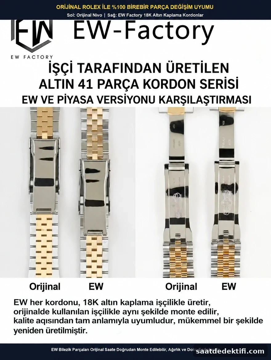 Passtoleranz und Gewichtskompatibilität von Original-Rolex-Gliedern und EW-Factory-Gliedern