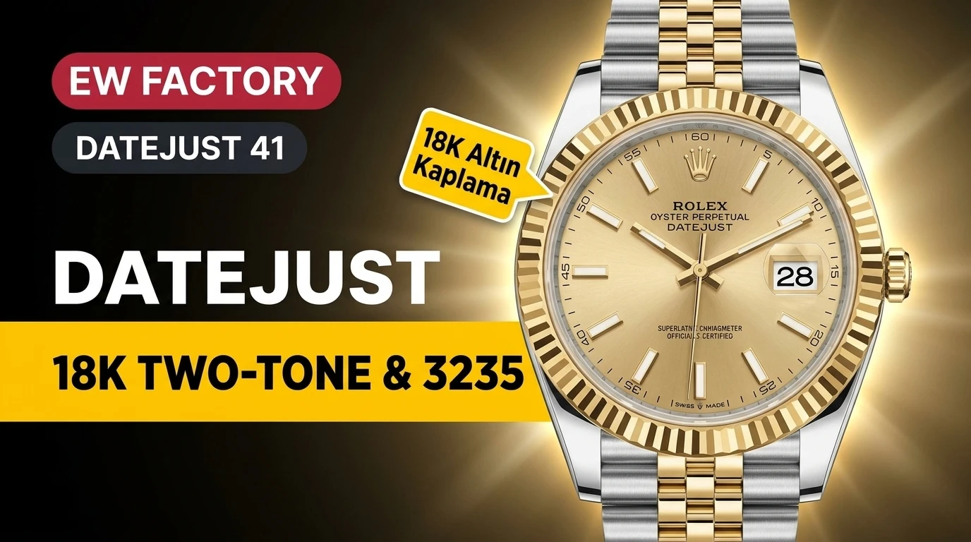 EW Factory Rolex Datejust 41 Two-Tone 126333 Bewertung: 18 Karat vergoldet und massiver Mittelschaft