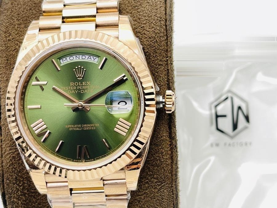 EW Factory Rolex Day-Date 40 mm 3255 Mekanizma (18K Yeşil Kadran) İnceleme — 3. fotoğraf