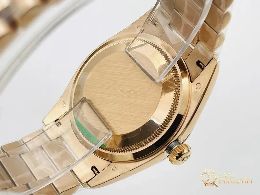 EW Factory Rolex Day-Date 40 mm 3255 Mekanizmalı (18K Elmas Kaplı Beyaz Kadran) Kol Saati İncelemesi - Makro Kadran ve İndeks İşçiliği
