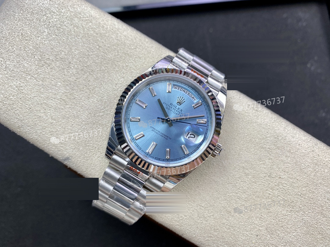 EW Factory Rolex Day-Date buz mavisi kadran m228236 işçilik incelemesi — 4. fotoğraf