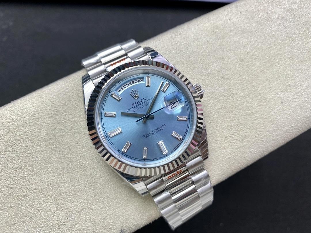 EW Factory Rolex Day-Date buz mavisi kadran m228236 işçilik incelemesi — 5. fotoğraf