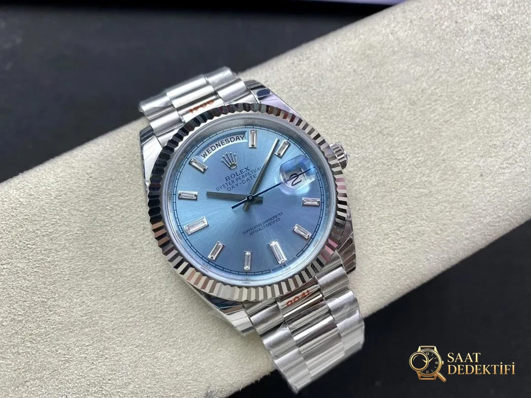 EW Factory Rolex Day-Date buz mavisi kadran m228236 işçilik incelemesi - Bilezik, Toka ve Klips Mekanizması
