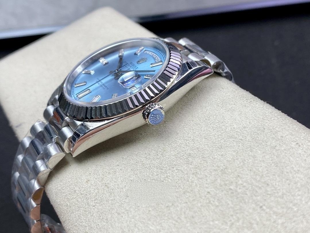 EW Factory Rolex Day-Date buz mavisi kadran m228236 işçilik incelemesi — 7. fotoğraf