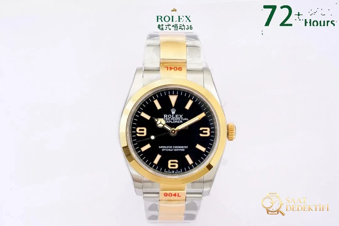 EW Factory Rolex Explorer 36 modelinin 3230 mekanizmasının kalitesi nasıl? - Yan Profil ve Kordon Bağlantısı