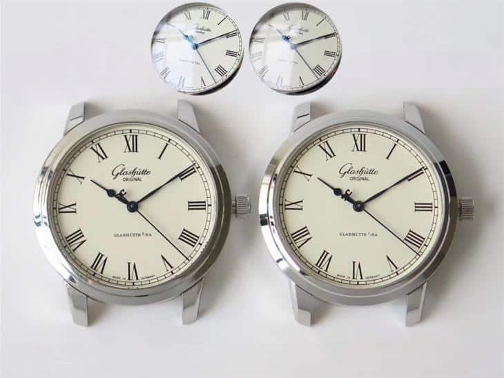 FK Factory Glashütte Original Senator Serisi 1-39-59-01-02-04 Gerçek-Replika Karşılaştırması — 3. fotoğraf