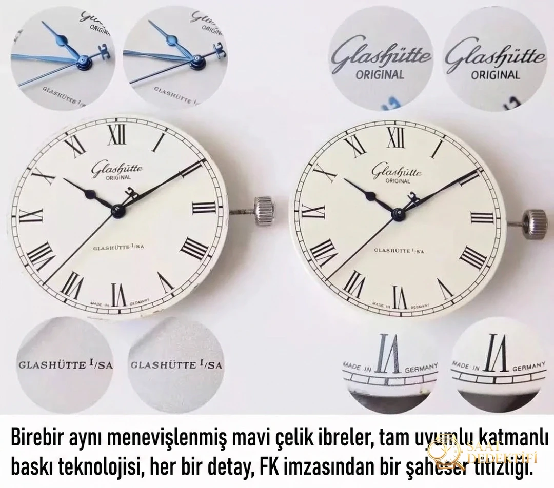 FK Factory Glashütte Original tarihsiz Senator serisi 39-59 replika saat en yeni versiyon: gerçek-replika karşılaştırması ve orijinal inceleme - Arka Kapak ve Mekanizma Detayı