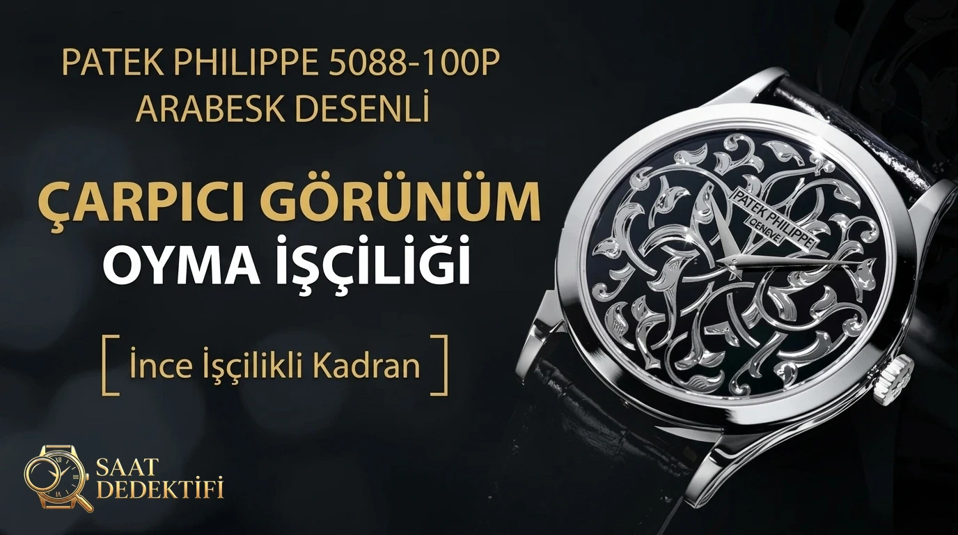 FL Patek Philippe 5088/100P Engraved Wristwatch - Dial Detail and Bezel Workmanship