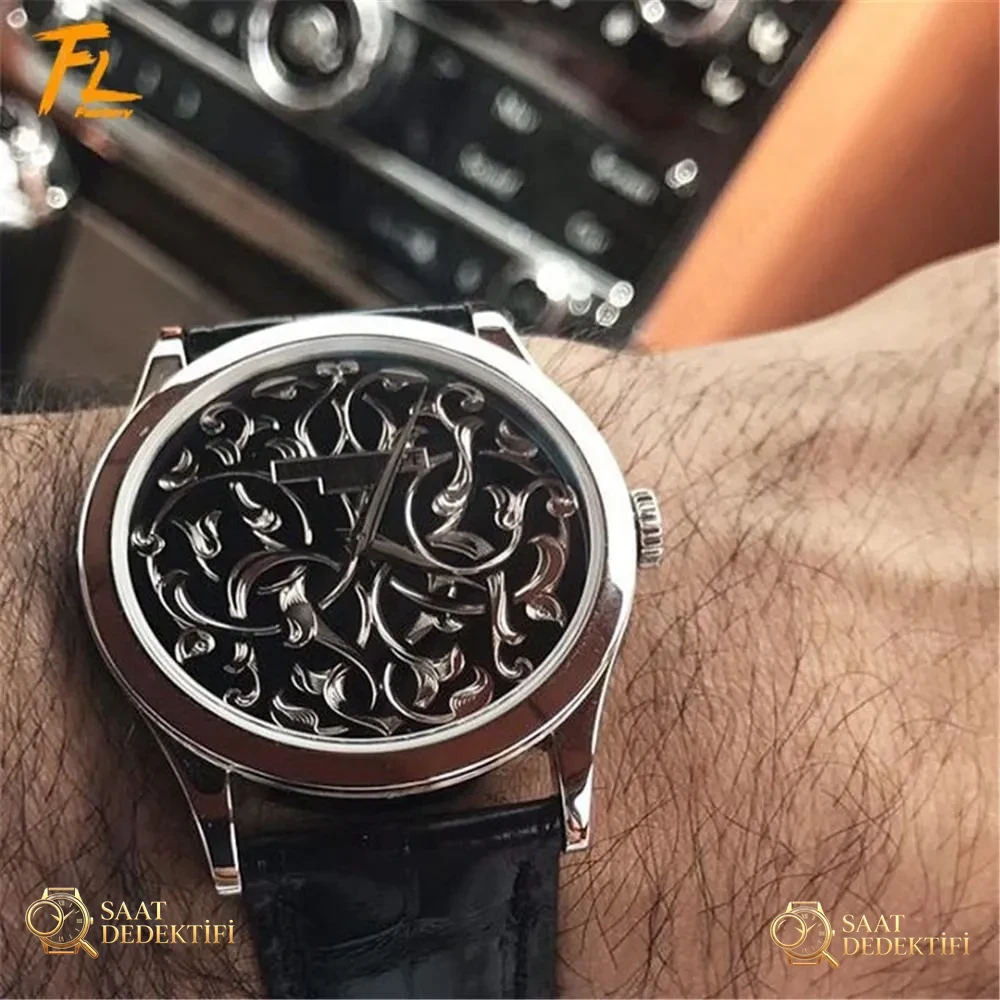 FL Patek Philippe 5088/100P Engraved Wristwatch - Wrist Position and Case Proportion