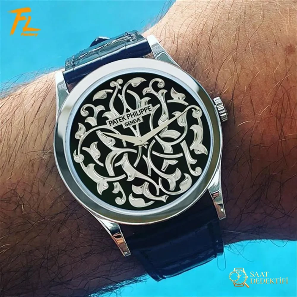 FL Patek Philippe 5088/100P Engraved Wristwatch - Side Profile and Band Connection