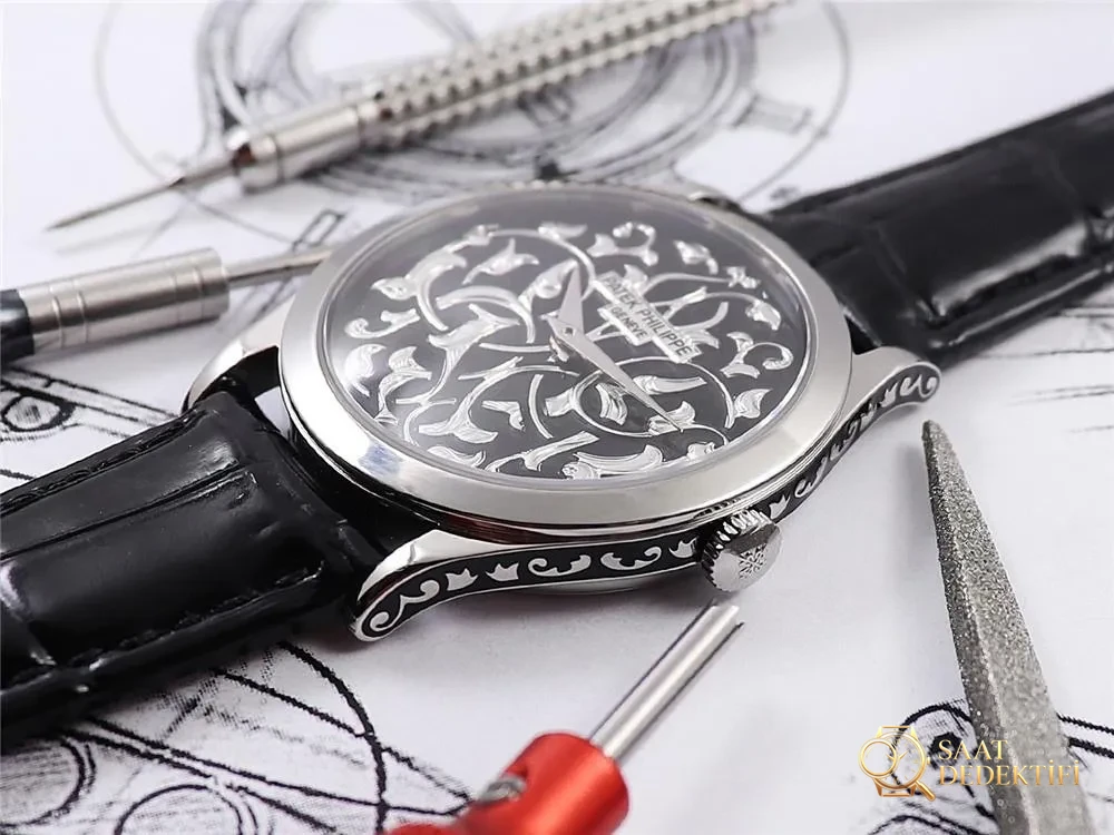 FL Patek Philippe 5088/100P Engraved Wristwatch - Crown Protection and Setting Function