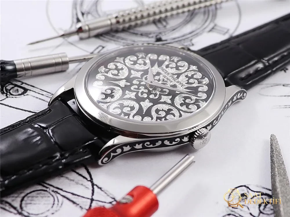 FL Patek Philippe 5088/100P Engraved Wristwatch - Bezel Internal Rehaut Engraving and Alignment