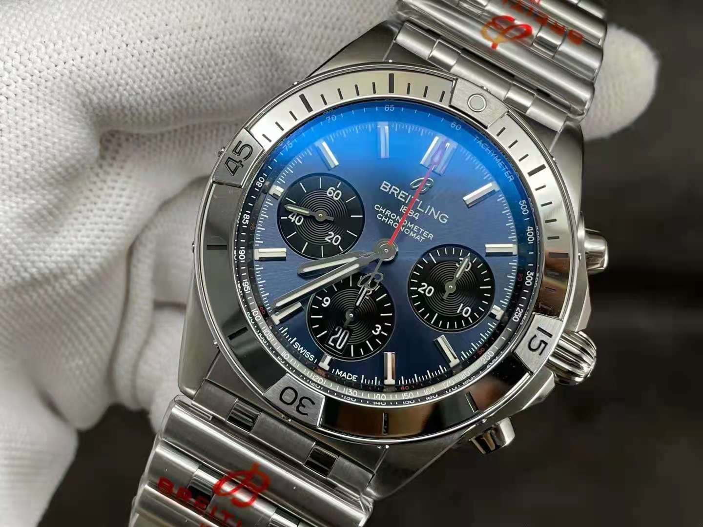 Replika Breitling Chronomat B01 Mavi Kadran