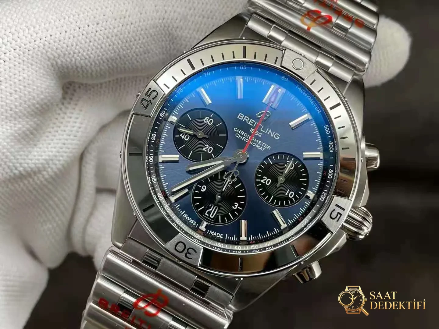 Replika Breitling Chronomat B01 Mavi Kadran