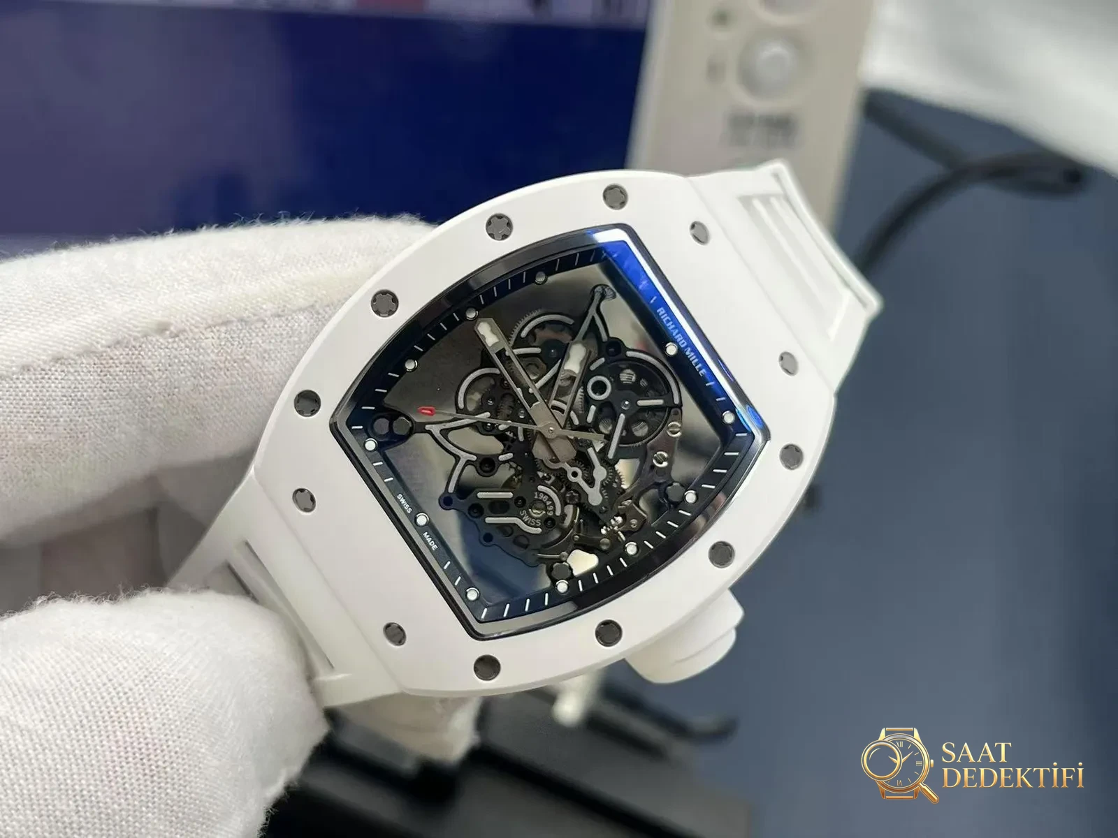Geleneği Yıkan Yeni Nesil Saat Kralı: ZF Factory Richard Mille RM-055 V3 Beyaz Efsane Karşınızda! - Makro Kadran ve İndeks İşçiliği