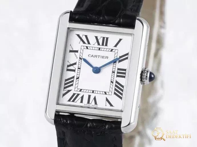 Gerçeğinden ayırt edilemeyen bir yapıt: AF Factory Cartier Tank Solo serisi kuvars kol saati orijinalle karşılaştırmalı inceleme - Klips Kilidi ve Lazer Damgalar
