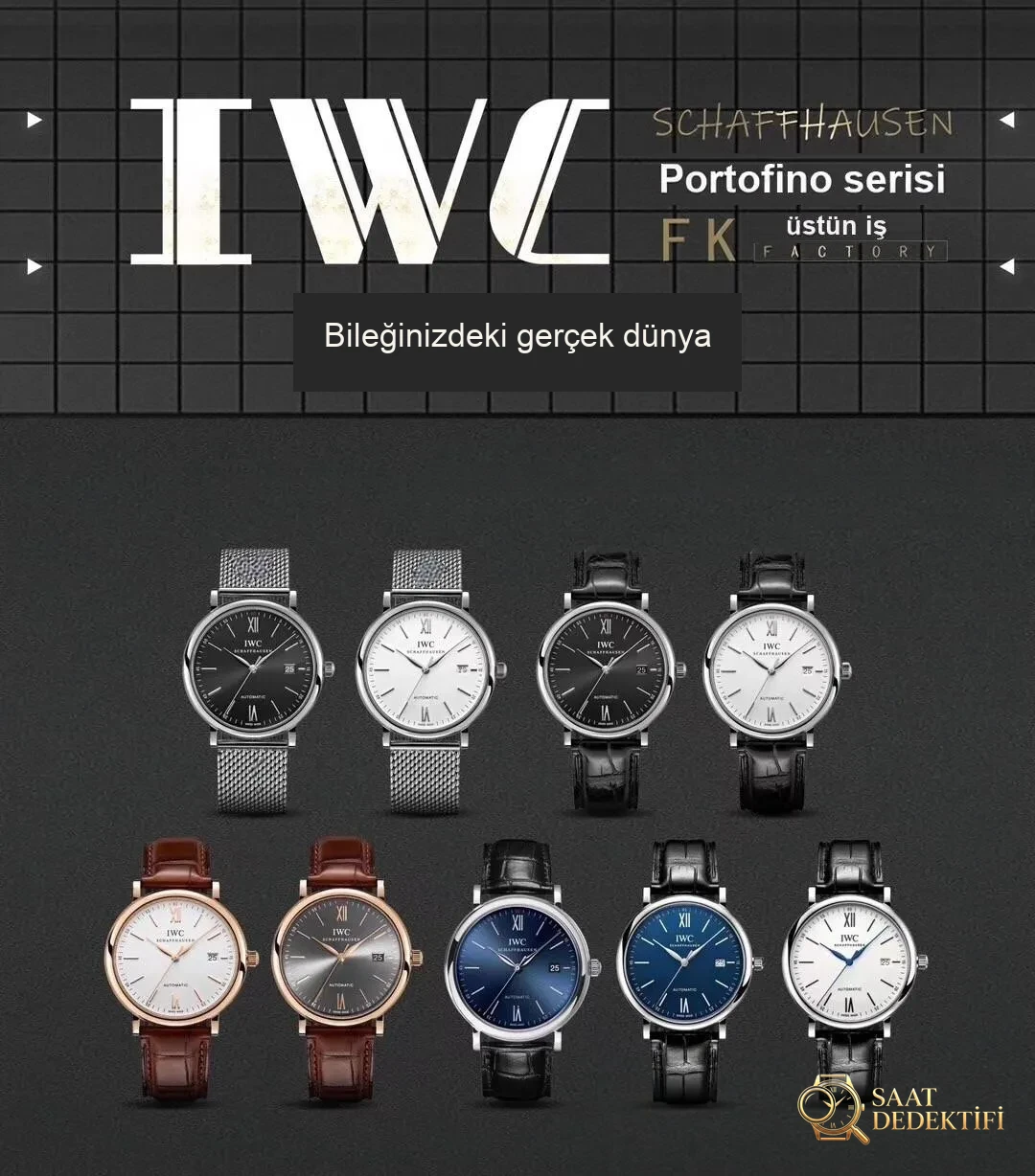IWC Portofino Replika Saat İncelemesi - Ön Görünüm ve Kasa Tasarımı