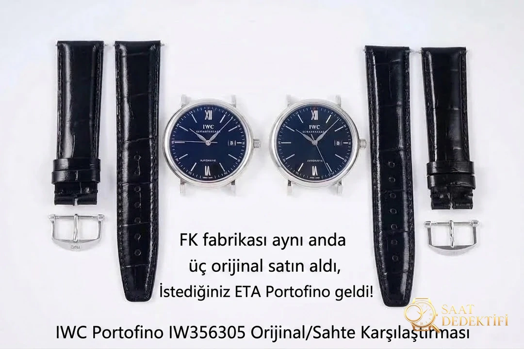 Gerçek İsviçre ETA2892 mekanizması: FK IWC Portofino 150. Yıl orijinalle karşılaştırmalı inceleme - Kadran Detayı ve Bezel İşçiliği