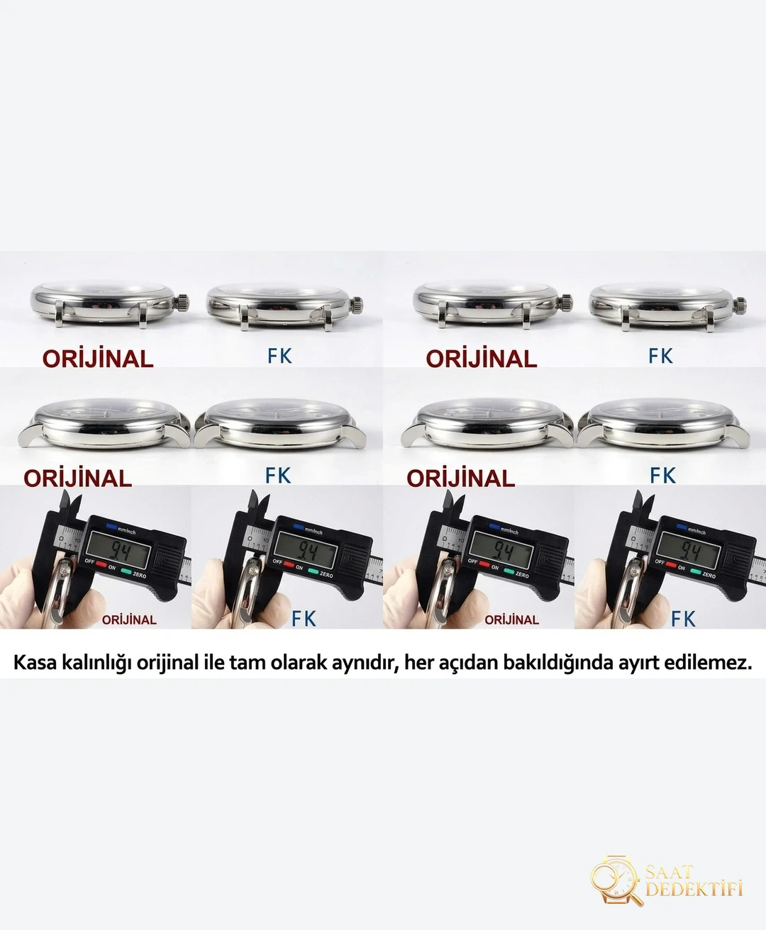 Gerçek İsviçre ETA2892 mekanizması: FK IWC Portofino 150. Yıl orijinalle karşılaştırmalı inceleme - Klips Kilidi ve Lazer Damgalar