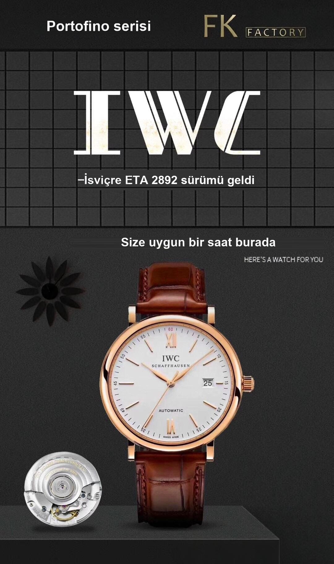 Gerçek İsviçre ETA2892 mekanizması: FK IWC Portofino 150. Yıl orijinalle karşılaştırmalı inceleme — 16. fotoğraf
