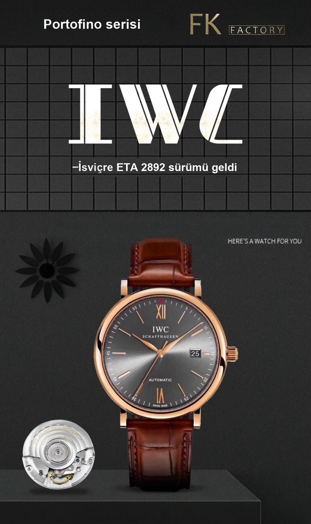 Gerçek İsviçre ETA2892 mekanizması: FK IWC Portofino 150. Yıl orijinalle karşılaştırmalı inceleme — 17. fotoğraf