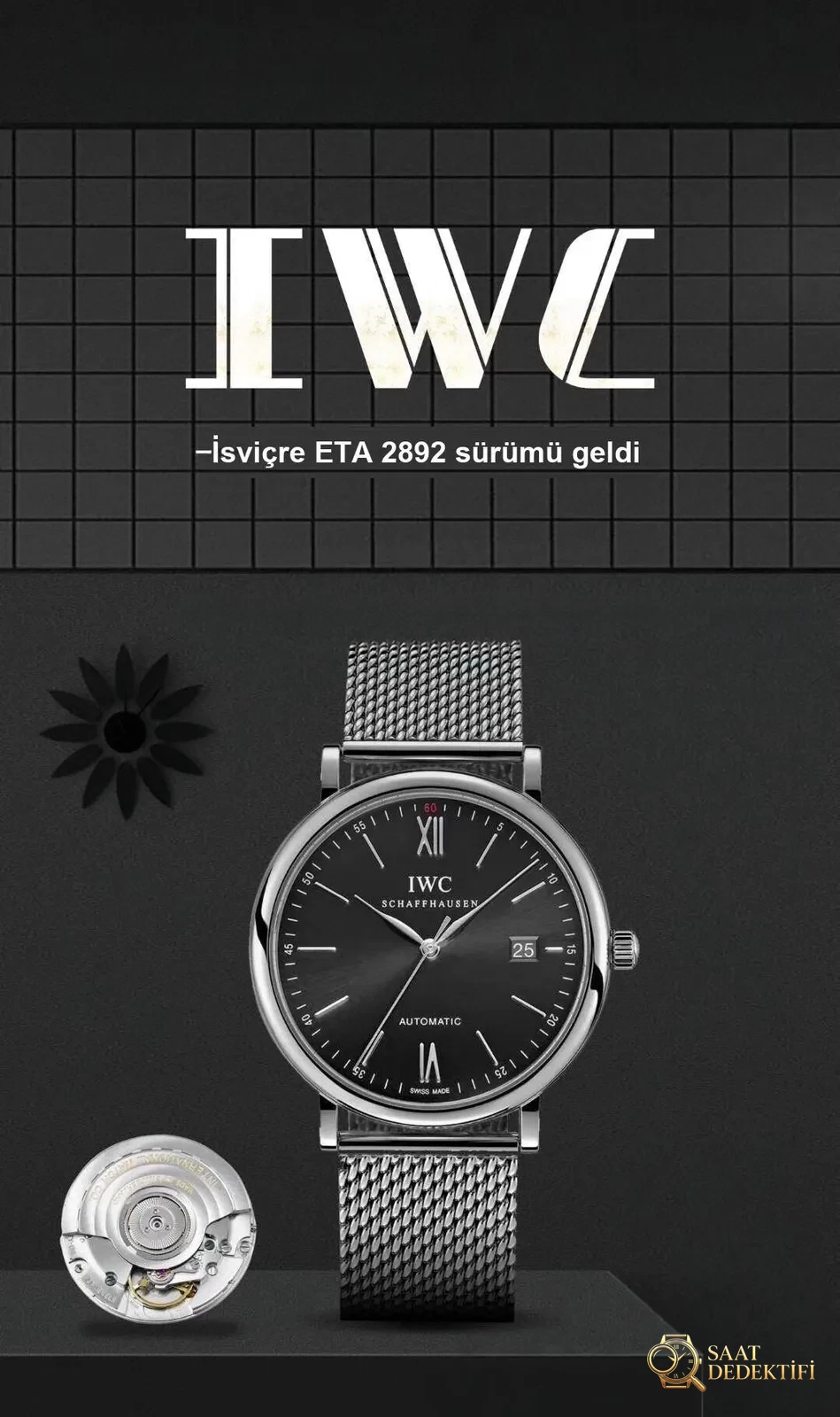 Gerçek İsviçre ETA2892 mekanizması: FK IWC Portofino 150. Yıl orijinalle karşılaştırmalı inceleme - Kordon Dokusu ve Dikiş Detayları