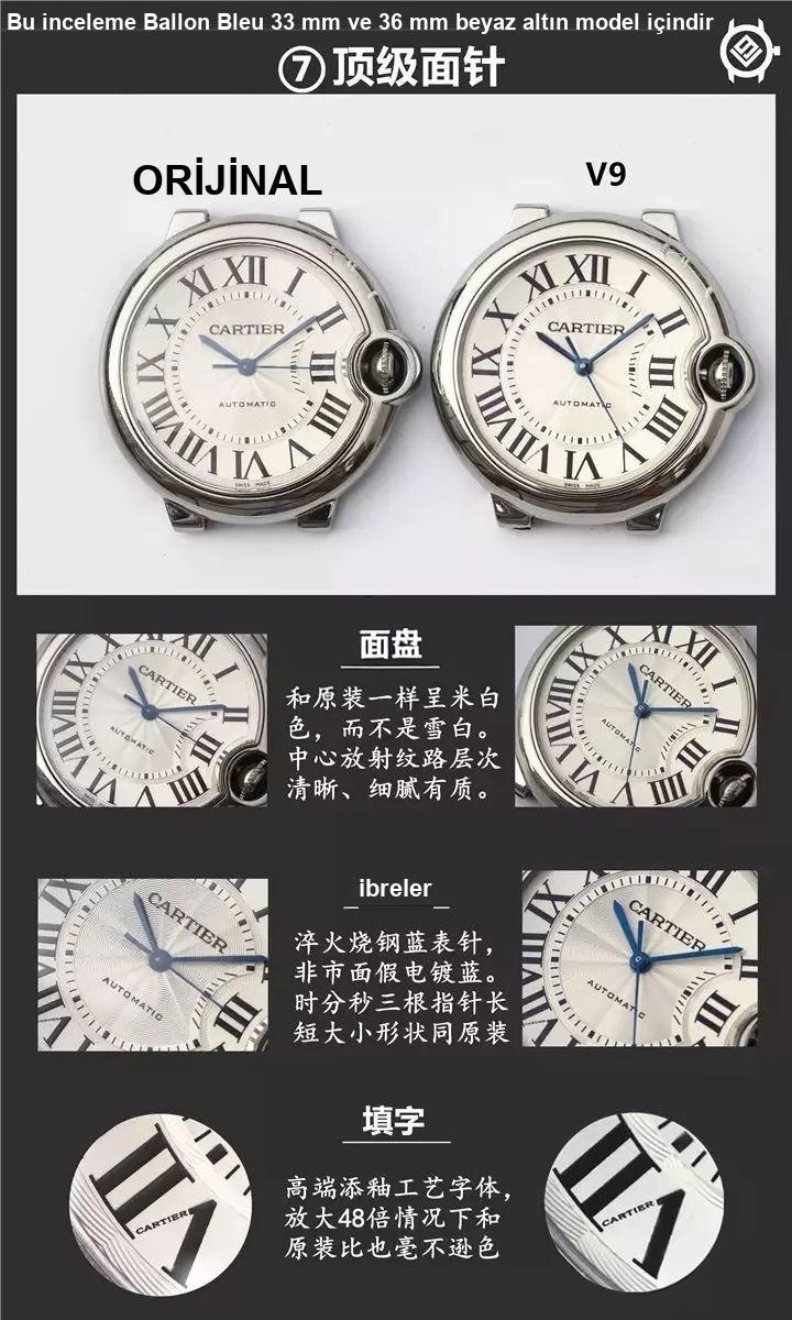 Gerçek-Replika Ayırt Etme Nihai Rehberi V9 Factory Cartier Ballon Bleu Tarihsiz Beyaz Altın Modeli, Karşılaştırmalı Görsellerle Gerçeği Replikadan Ayırmayı Öğretiyorum — 12. fotoğraf