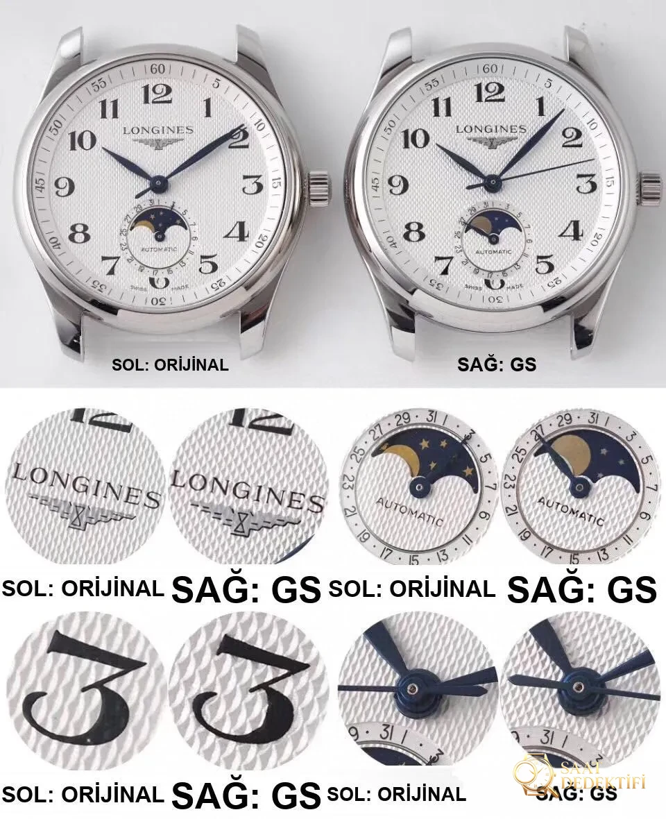 Gerçek-replika incelemesi: 2019 yeni GS Factory Longines Master Collection ay evreli, orijinaliyle karşılaştırma — almaya değer mi? - Arka Kapak ve Mekanizma Detayı