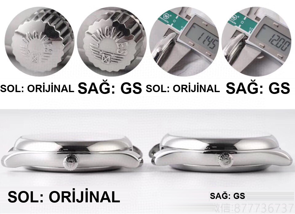 Gerçek-replika incelemesi: 2019 yeni GS Factory Longines Master Collection ay evreli, orijinaliyle karşılaştırma — almaya değer mi? — 5. fotoğraf