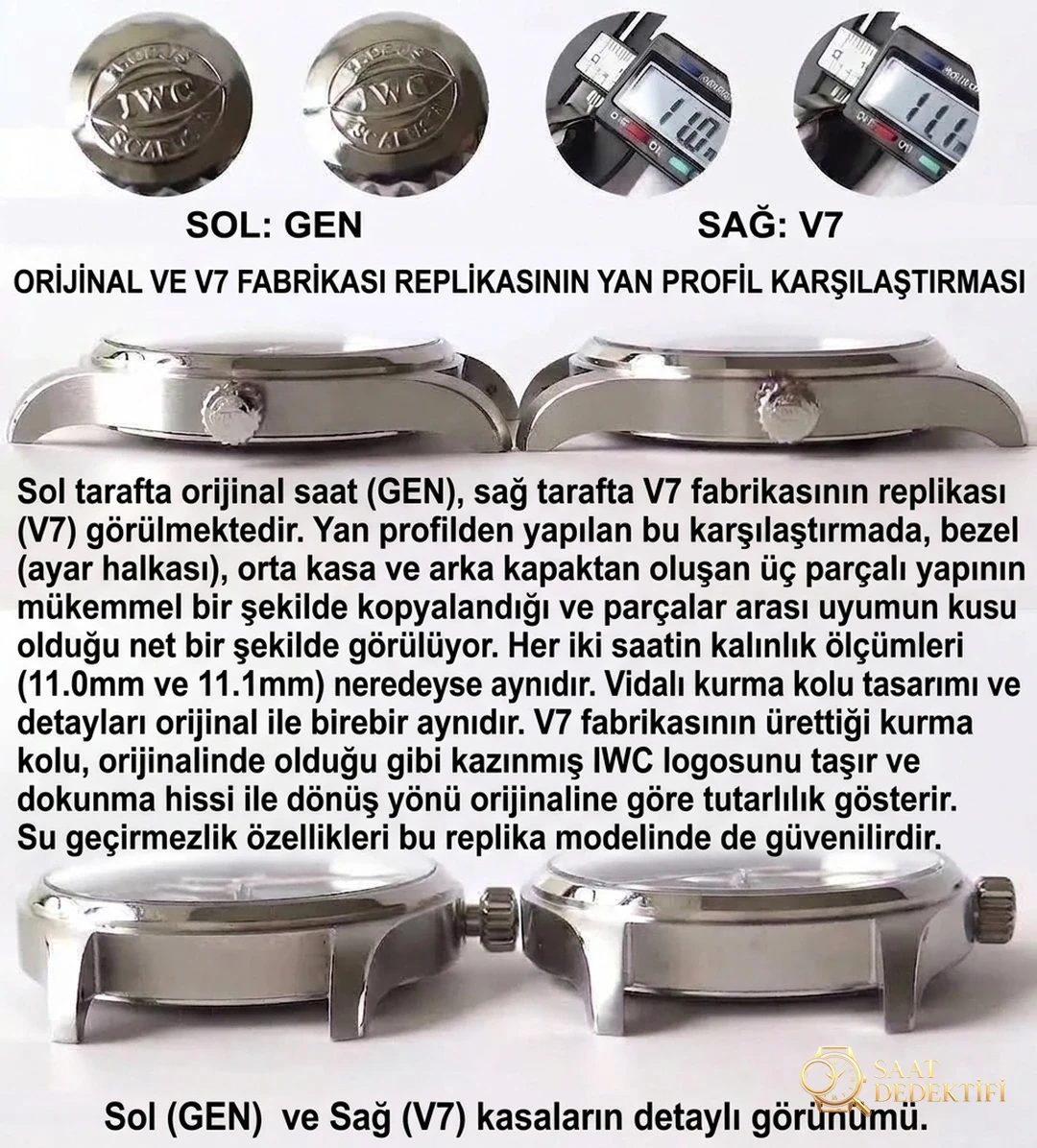 Gerçek-replika karşılaştırmalı inceleme: V7 Factory IWC Mark XVIII Le Petit Prince iw327004 V2 sürümü, orijinal İsviçre ETA2892 mekanizmasında hangi noktalar geliştirildi? - Bilezik, Toka ve Klips Mekanizması