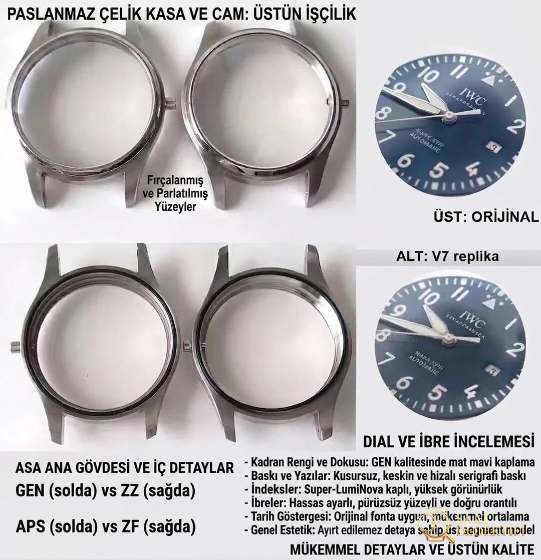 Gerçek-replika karşılaştırmalı inceleme: V7 Factory IWC Mark XVIII Le Petit Prince iw327004 V2 sürümü, orijinal İsviçre ETA2892 mekanizmasında hangi noktalar geliştirildi? - Bilekte Duruş ve Kasa Orantısı