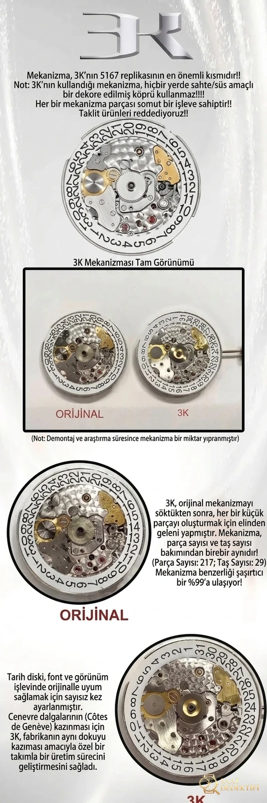 Gerçek-replika karşılaştırması: 3K Factory Patek Philippe 5167 replikasının 324 tek parça mekanizması orijinaline göre nasıl? - Fosfor ve Super-LumiNova Gece Görünümü
